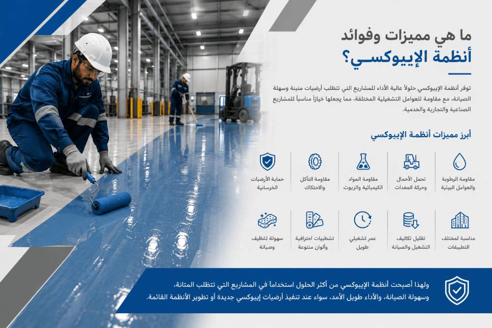 ما هي مميزات وفوائد أنظمة الإيبوكسي؟